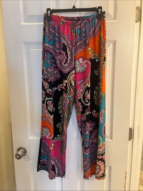 Melissa Paige Multicolor Paisley Wide Leg Pants